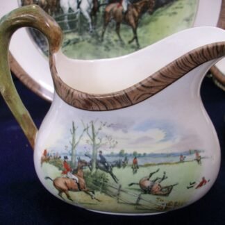 COPELAND SPODE LIONEL EDWARDS FOX HUNT (c.1922) CREAMER  8oz- "THE KILL" & "GONE AWAY"