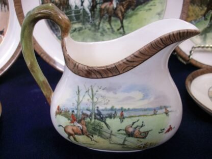 COPELAND SPODE LIONEL EDWARDS FOX HUNT (c.1922) CREAMER  8oz- "THE KILL" & "GONE AWAY"