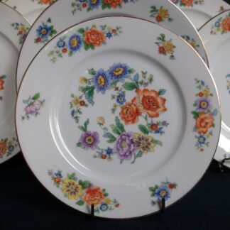 KPM (KRISTER) GERMANY #27382- FLORAL & GILT (c.1925+) SALAD PLATE(s)- EXCELLENT!!